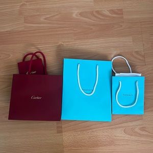 Tiffany & Co and Cartier empty bags